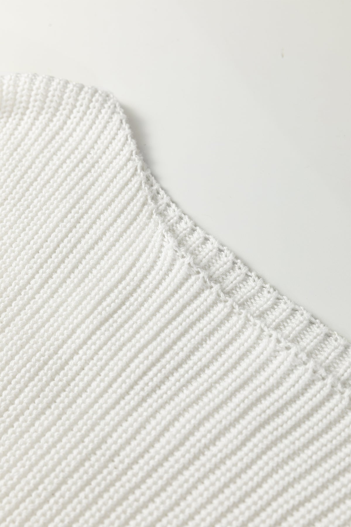 White Asymmetric Neck Drop Shoulder Baggy Slouchy Sweater